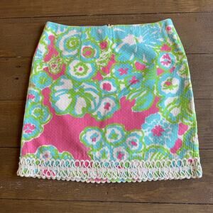 Lilly Pulitzer Women's Size 4 Lavender Lace It's A Delicacy Embroidered Skirt